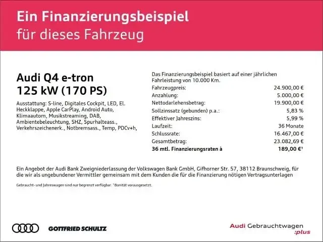 Gebraucht Audi Q4 Sportback e-tron S-Line 125 kW (170 PS) 2023 Schwarz SUV