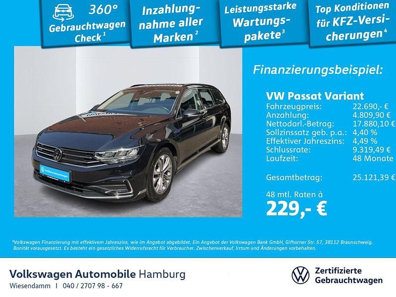 2t deep black perleffekt Gebraucht 2022 VW Passat GTE Kombi | 22.690 € (Guter Preis) - Bild 1/3