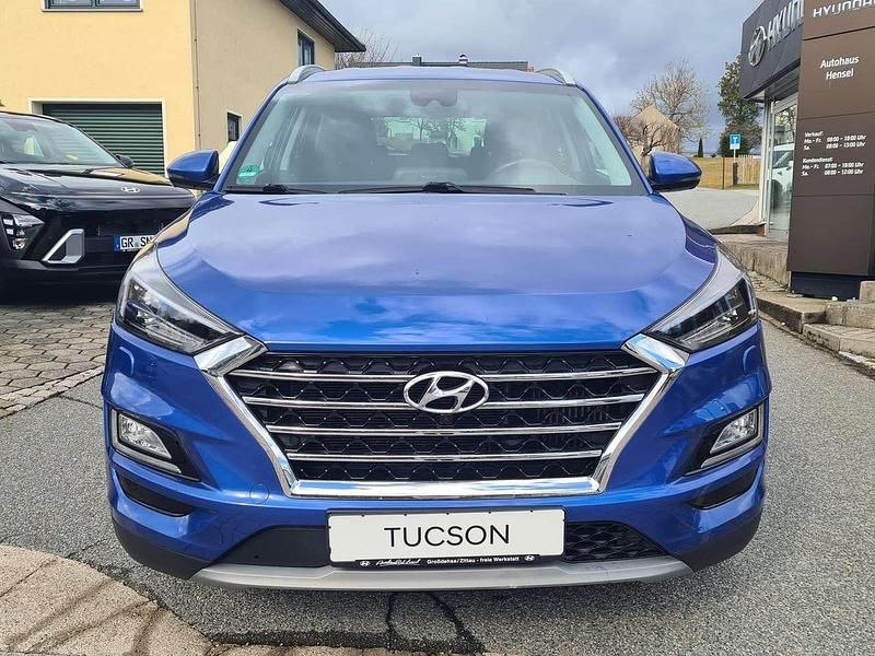 Gebraucht Hyundai Tucson Premium 177 PS (130 kW) 2019 Champion blue / met SUV
