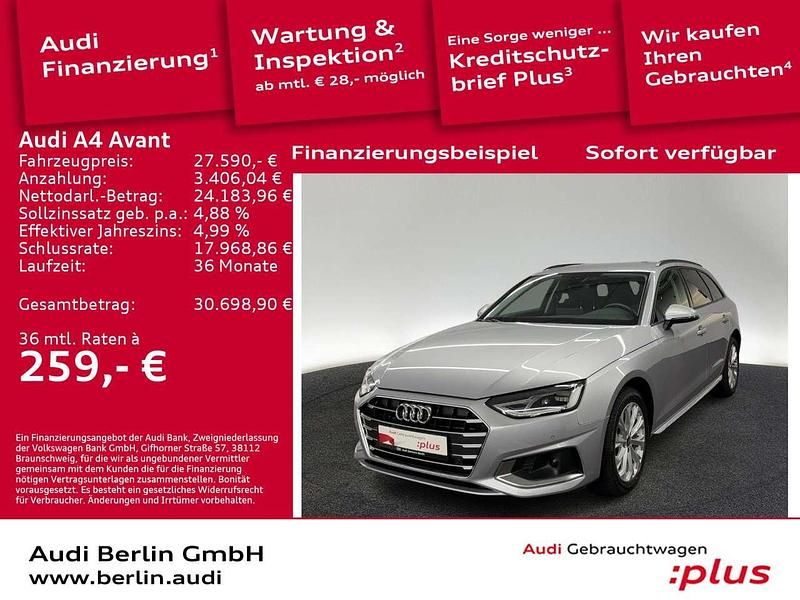 Florettsilber metallic Gebraucht 2022 Audi A4 Ambiente Kombi | 27.590 € (Fairer Preis) - Bild 1/3
