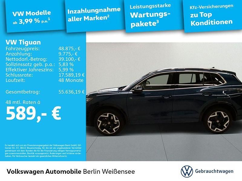 Nightshade blue metallic Gebraucht 2025 VW Tiguan R-line SUV | 48.875 € (Fairer Preis) - Bild 1/4