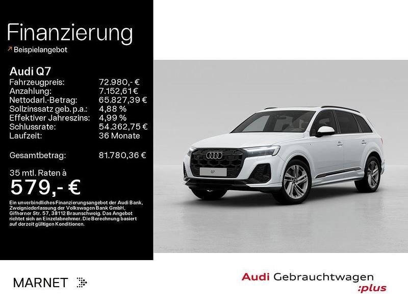 Gletscherweiß metallic Gebraucht 2024 Audi Q7 S-Line SUV | 72.980 € (Guter Preis) - Bild 1/3