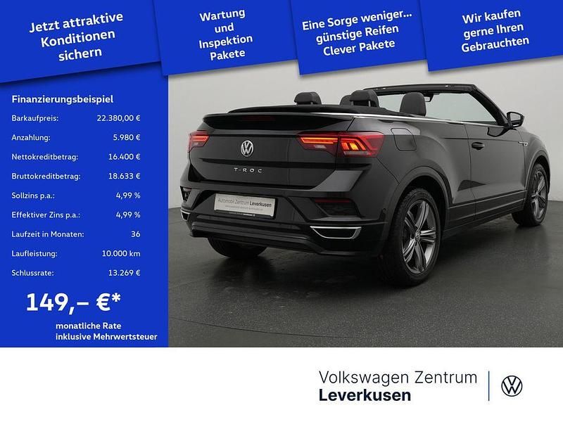 Gebraucht VW T-Roc R-line 150 PS (110 kW) 2020 Schwarz / deep black (metallic) SUV