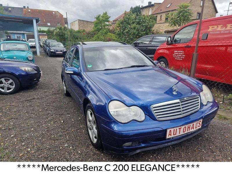 Blau Gebraucht 2003 Mercedes C200 Elegance Kombi | 2.490 € (Guter Preis) - Bild 1/4