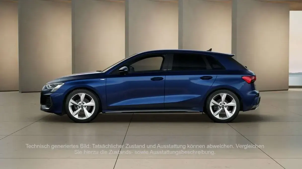 Käytetty Audi A3 S-Line 150 HP (110 kW) 2025 Sininen Sedan