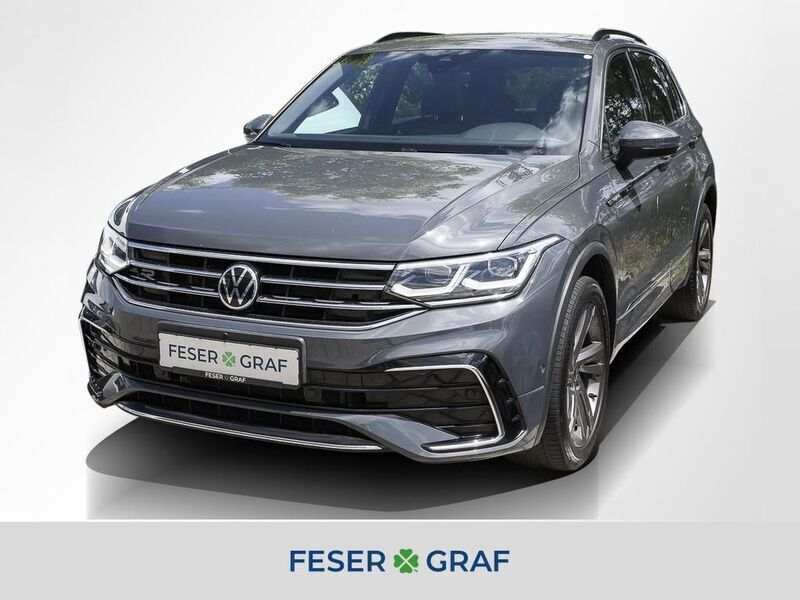 Delfingrau metallic Gebraucht 2021 VW Tiguan R-line SUV | 30.940 € (Fairer Preis) - Bild 1/4