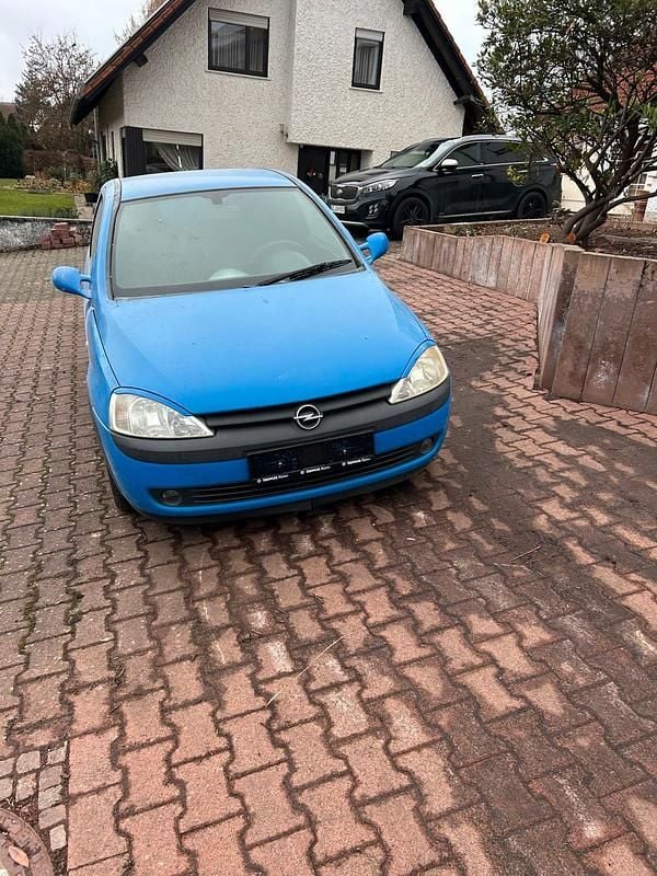 Blau Gebraucht 2002 Opel Corsa Elegance Kleinwagen | 520 € (Superpreis) - Bild 1/4