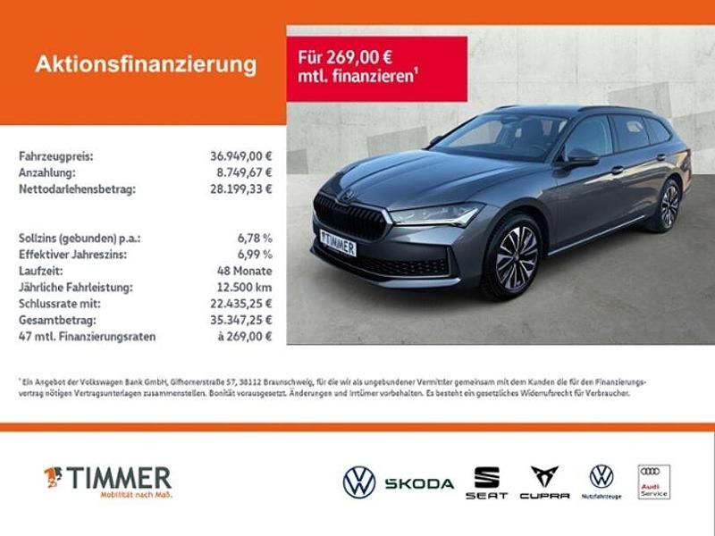 Gebraucht Skoda Superb Selection 150 PS (110 kW) 2025 Graphite grau metallic Kombi
