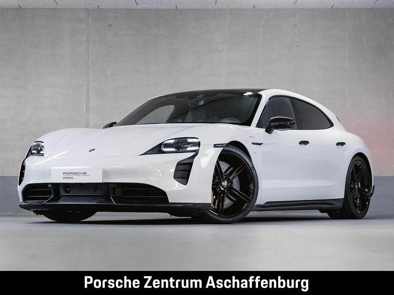 Carraraweißmetallic Gebraucht 2022 Porsche Taycan Turbo S Sport Turismo Limousine | 99.860 € (Fairer Preis) - Bild 1/4