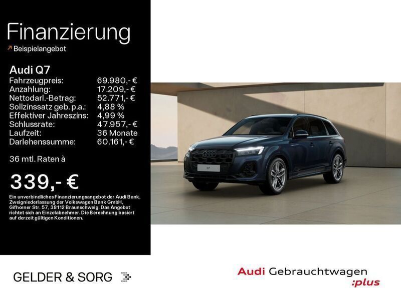 Blau Gebraucht 2024 Audi Q7 S-Line SUV | 69.980 € (Guter Preis) - Bild 1/4
