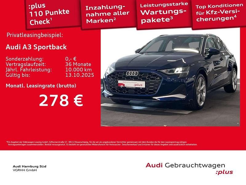 2d navarrablau metallic Gebraucht 2025 Audi A3 Advanced Limousine | 32.540 € - Bild 1/3