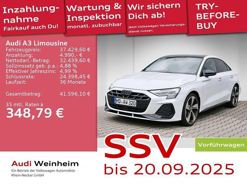 Gletscherweiß metallic Gebraucht 2024 Audi A3 S-Line Limousine | 35.990 € (Fairer Preis) - Bild 1/2