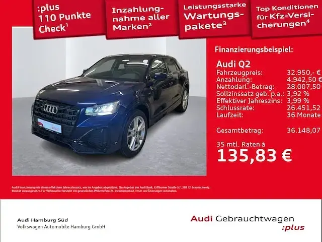 Gebraucht Audi Q2 S-Line 190 PS (139 kW) 2025 Navarrablau metallic SUV