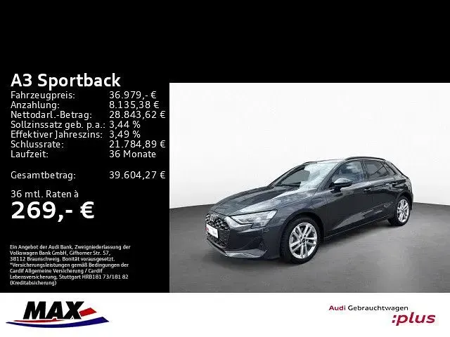 Brugt Audi A3 Ambiente 204 HK (150 kW) 2025 Grå Sedan