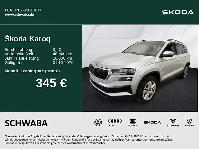 Gebraucht Skoda Karoq Selection 150 PS (110 kW) 2025 Brillantsilber metallic SUV