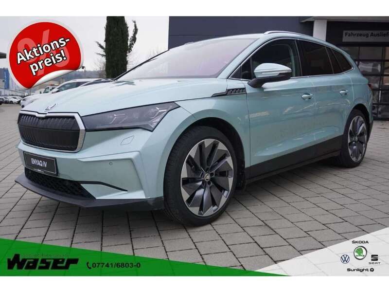 Silber Gebraucht 2021 Skoda Enyaq iV Suite SUV | 48.750 € - Bild 1/4