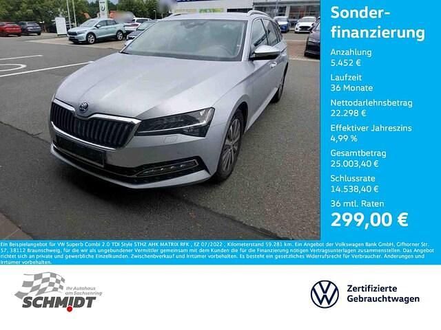 Silber Gebraucht 2022 Skoda Superb Style Kombi | 27.750 € (Fairer Preis) - Bild 1/2