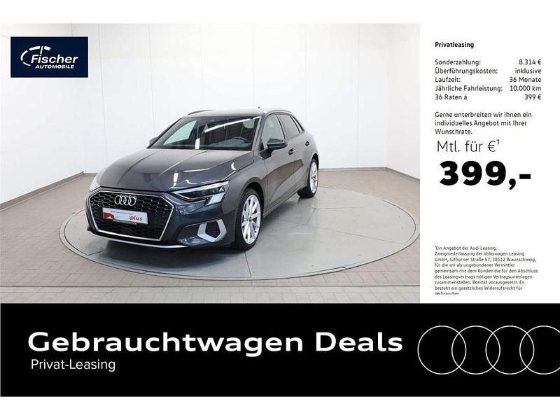 Grau Gebraucht 2024 Audi A3 Sportback Advanced Limousine | 42.980 € (Etwas zu teuer) - Bild 1/4
