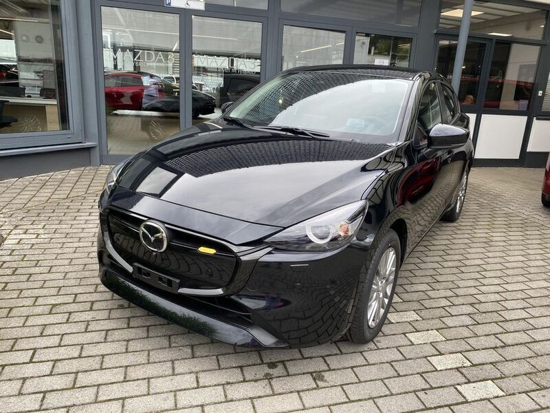 Jet black (schwarz) Neu 2024 Mazda 2 Exclusive-Line Limousine | 21.690 € (Superpreis) - Bild 1/3