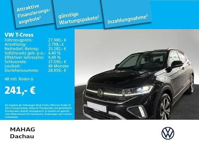Schwarz Gebraucht 2024 VW T-Cross Style SUV | 27.881 € (Fairer Preis) - Bild 1/2