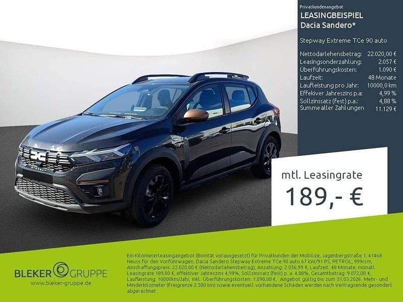 Perlmuttschwarz Neu 2025 Dacia Sandero Extreme Limousine | 19.980 € - Bild 1/3