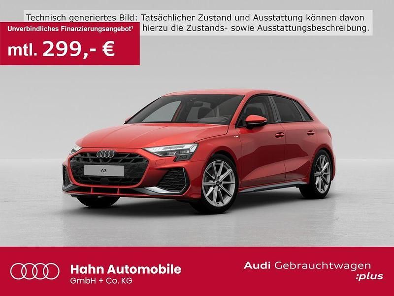 Rot Gebraucht 2024 Audi A3 Sportback S-Line Limousine | 32.430 € (Superpreis) - Bild 1/3