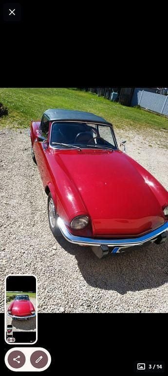 Gebraucht Triumph Spitfire 63 PS (46 kW) 1972 Rot Cabrio