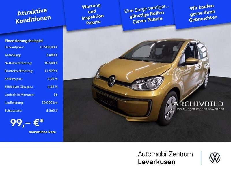 Gelb Gebraucht 2021 VW e-up! Kleinwagen | 13.988 € (Fairer Preis) - Bild 1/4