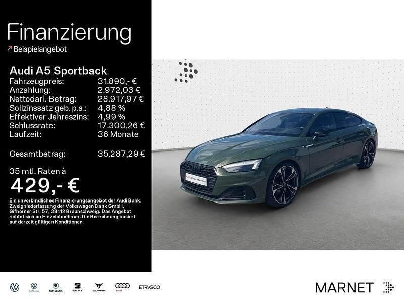 Distriktgrün metallic Gebraucht 2022 Audi A5 Advanced Plus Coupé | 31.890 € (Etwas zu teuer) - Bild 1/4