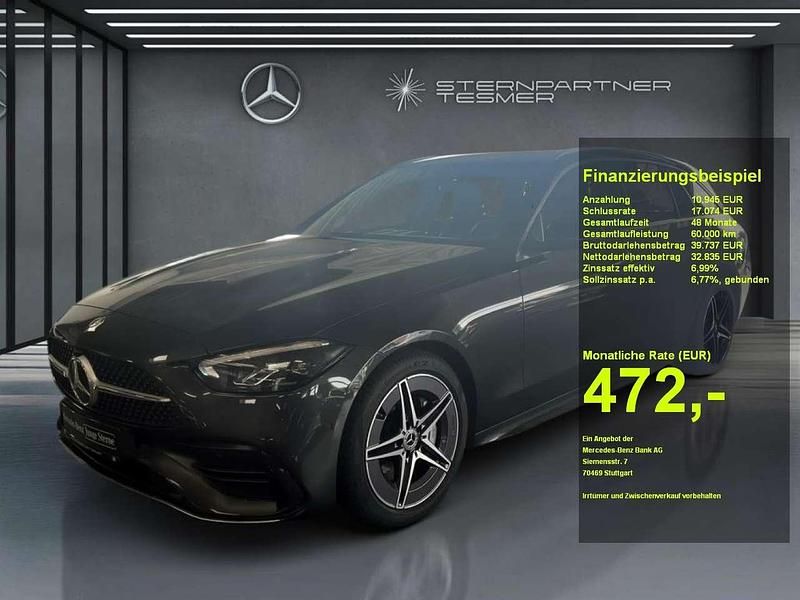 Metalliclack graphitgrau Gebraucht 2024 Mercedes C300 AMG Kombi | 43.370 € (Fairer Preis) - Bild 1/3