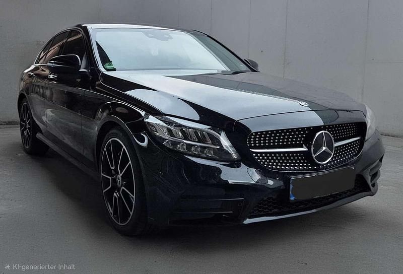 Schwarz Gebraucht 2020 Mercedes C300 AMG line Kombi | 26.900 € (Guter Preis) - Bild 1/4