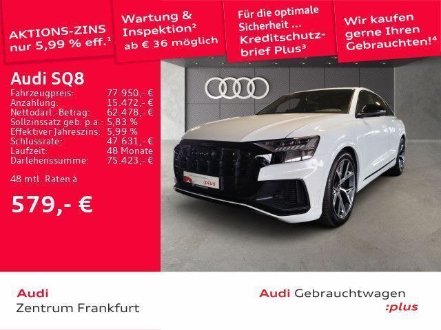 Gletscherweiß metallic Gebraucht 2022 Audi SQ8 Ambiente SUV | 78.650 € (Fairer Preis) - Bild 1/2
