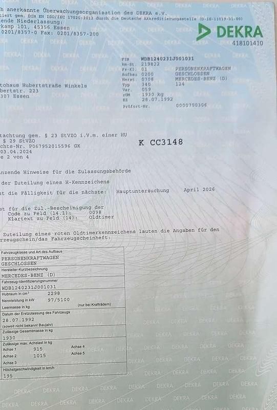 Gebraucht Mercedes E230 132 PS (97 kW) 1992 Violett Limousine