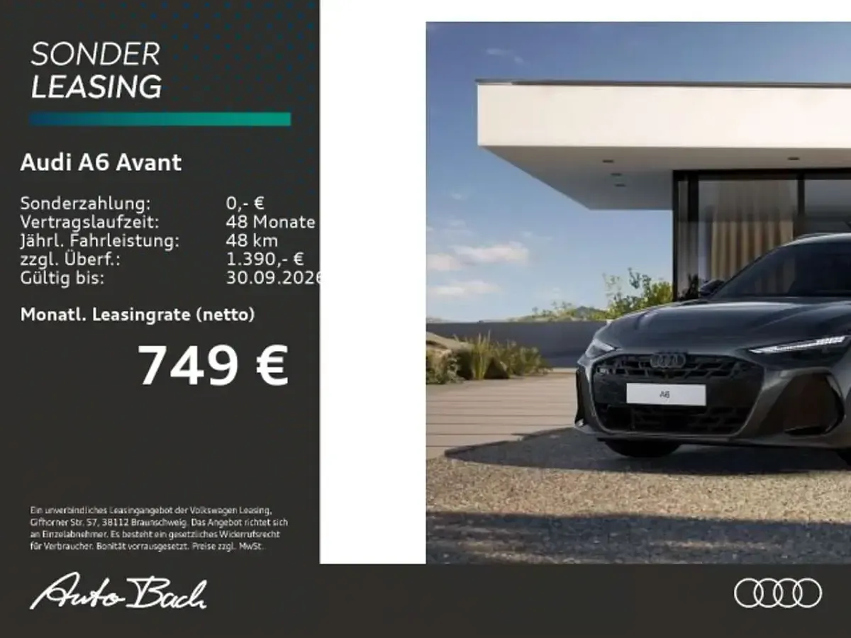 Neu Audi A6 Edition .1 367 PS (269 kW) 2026 Gletscherweiß metallic Kombi