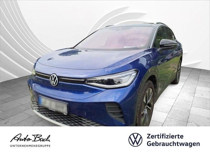Blau (blue dusk metallic/schwarz) Gebraucht 2021 VW ID.4 SUV | 28.480 € (Fairer Preis) - Bild 1/4