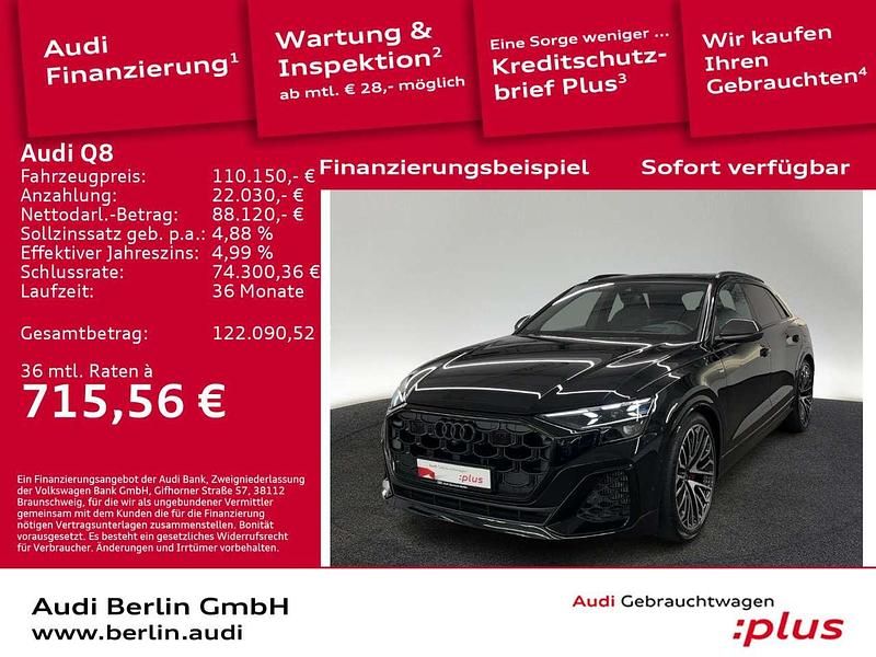 Mythosschwarz metallic Gebraucht 2025 Audi Q8 Sport SUV | 110.150 € (Teuer) - Bild 1/3