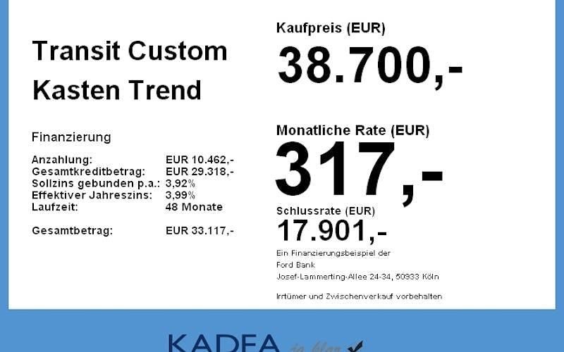 Neu Ford Transit Custom Trend 150 PS (110 kW) 2025 Frost weiß Van