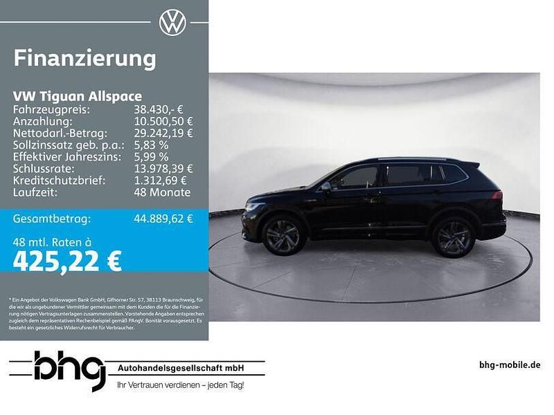 Schwarz Gebraucht 2024 VW Tiguan Allspace Life SUV | 38.430 € (Fairer Preis) - Bild 1/4