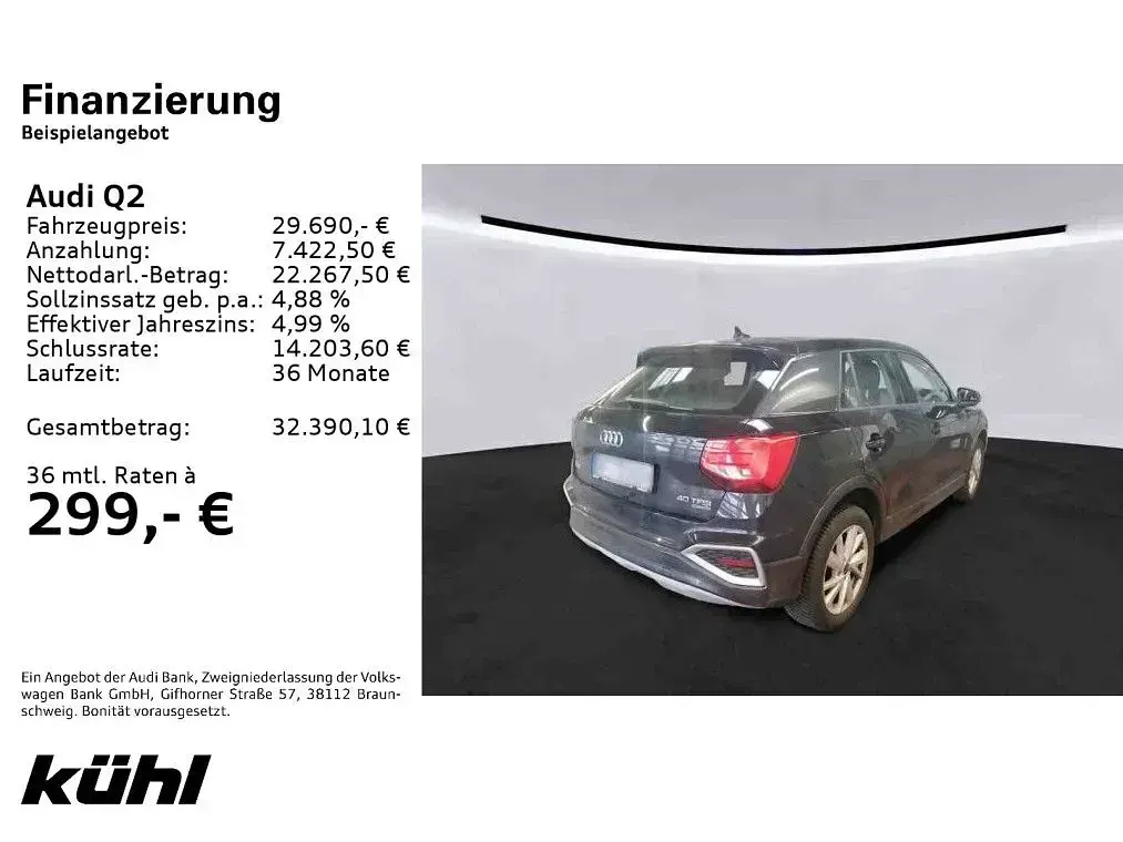 Używany Audi Q2 Advanced Plus 190 KM (139 kW) 2023 Czarny SUV