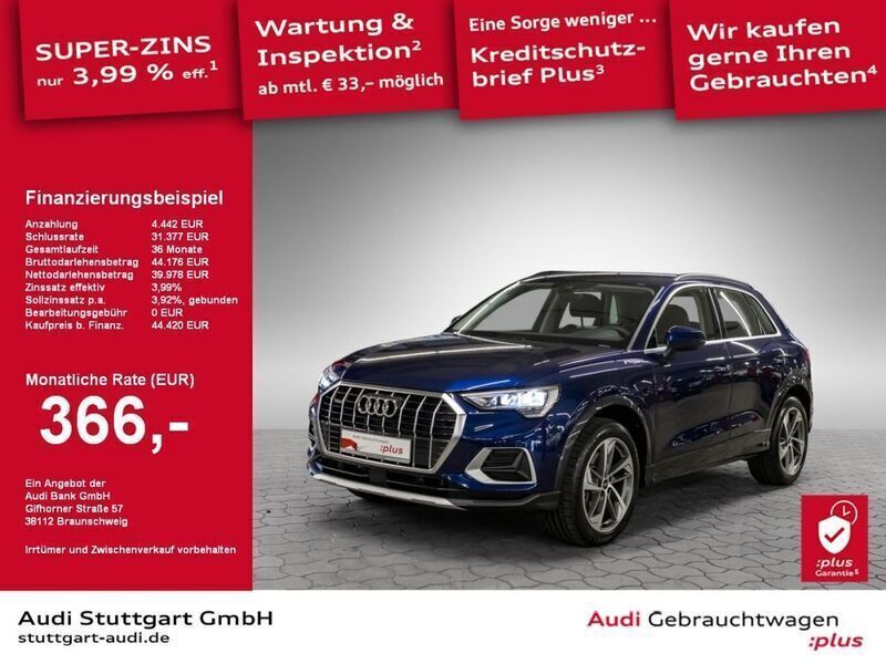 Navarrablau metallic Gebraucht 2024 Audi Q3 Advanced Plus SUV | 44.820 € (Etwas zu teuer) - Bild 1/2
