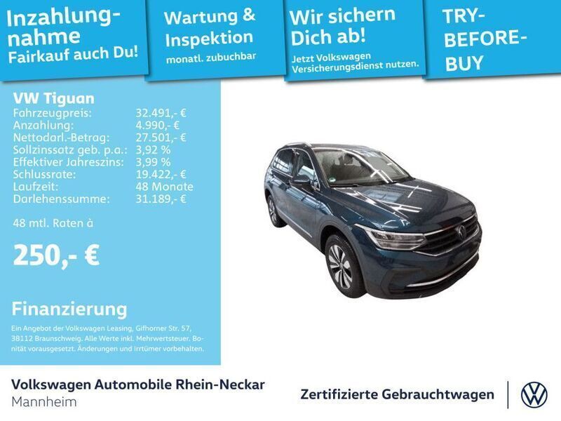 Nightshade blue metallic Gebraucht 2024 VW Tiguan Move SUV | 32.491 € (Guter Preis) - Bild 1/2