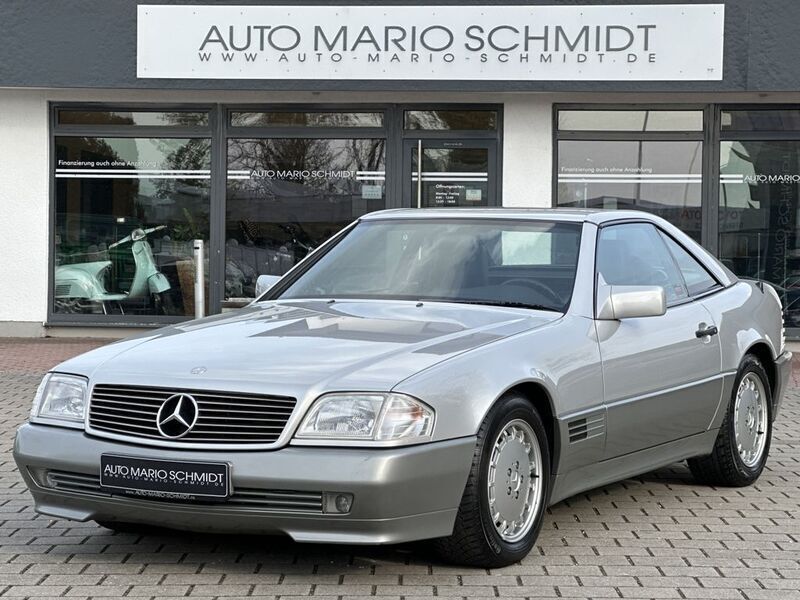 Astralsilber metallic Gebraucht 1991 Mercedes SL500 Cabrio | 35.950 € - Bild 1/4