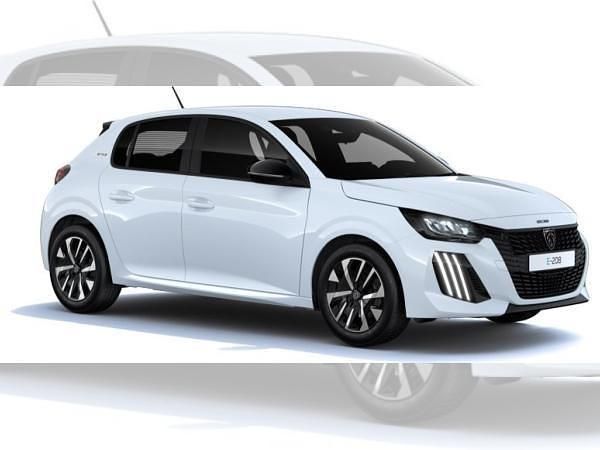 Weiß (met. okenit weiß) Neu 2025 Peugeot e-208 Business-Line Kleinwagen | 33.990 € (Teuer) - Bild 1/4