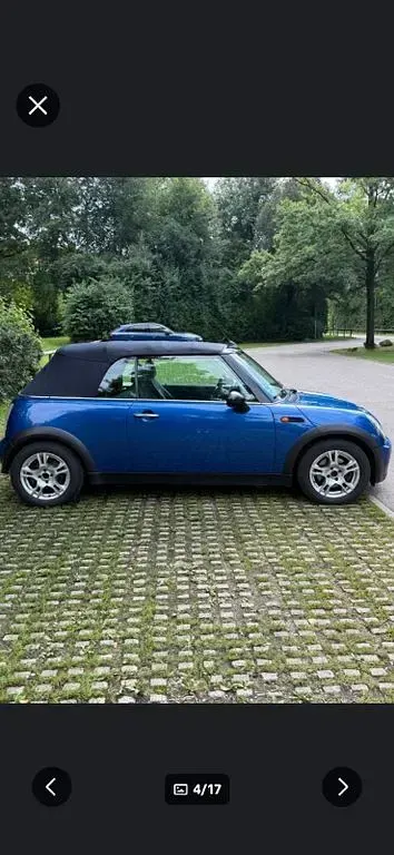 Käytetty Mini Cooper Cabriolet 116 HP (85 kW) 2007 Sininen Avoauto