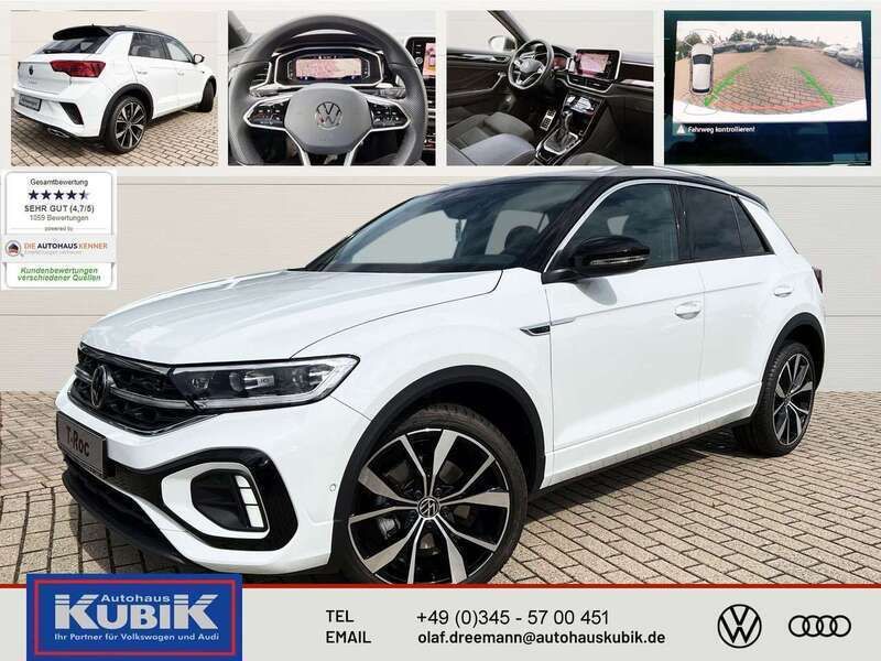 Pure white Gebraucht 2023 VW T-Roc R-line SUV | 39.850 € - Bild 1/4