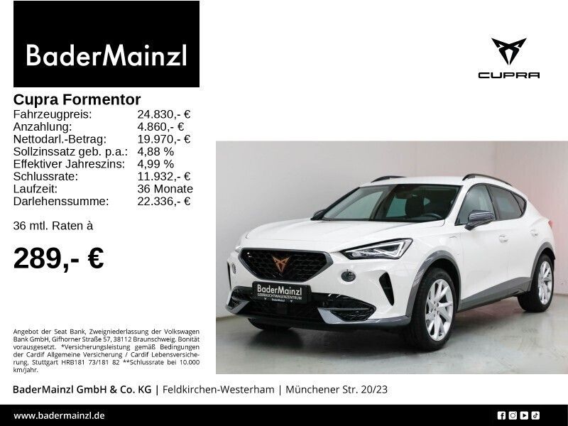 Weiß Gebraucht 2023 Cupra Formentor SUV | 23.990 € (Guter Preis) - Bild 1/3