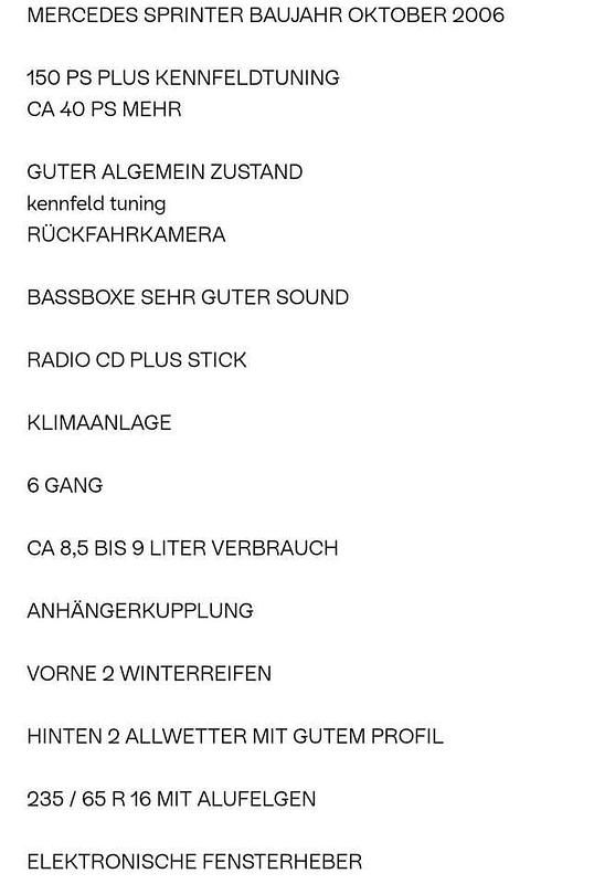 Gebraucht Mercedes Sprinter 150 PS (110 kW) 2006 Van
