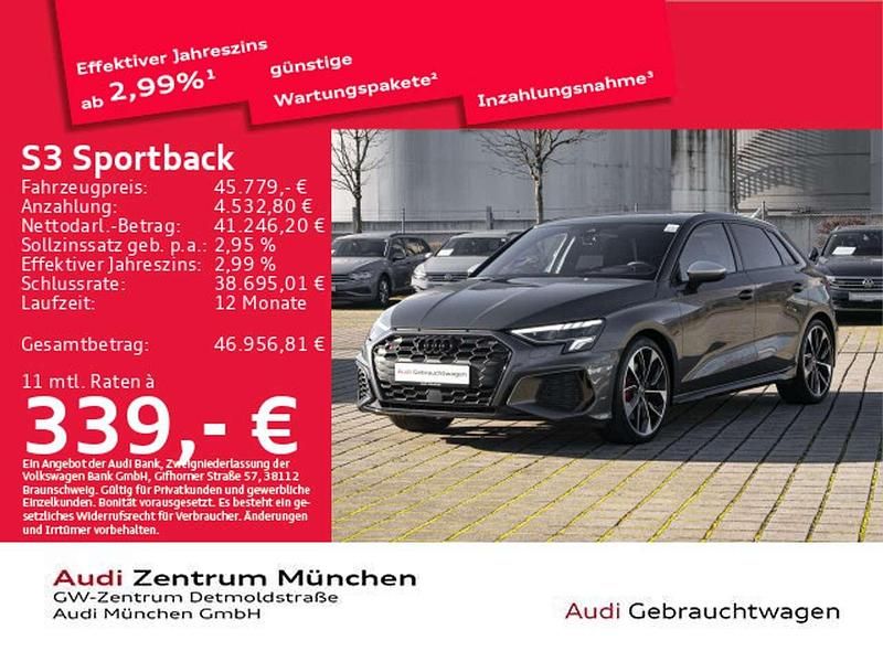Daytonagrau perleffekt Gebraucht 2024 Audi S3 Ambiente Limousine | 45.779 € (Teuer) - Bild 1/2