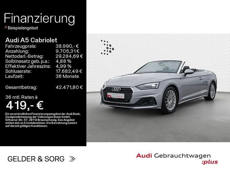 Gebraucht Audi A5 Cabriolet Ambiente 204 PS (150 kW) 2022 Florettsilber metallic Cabrio