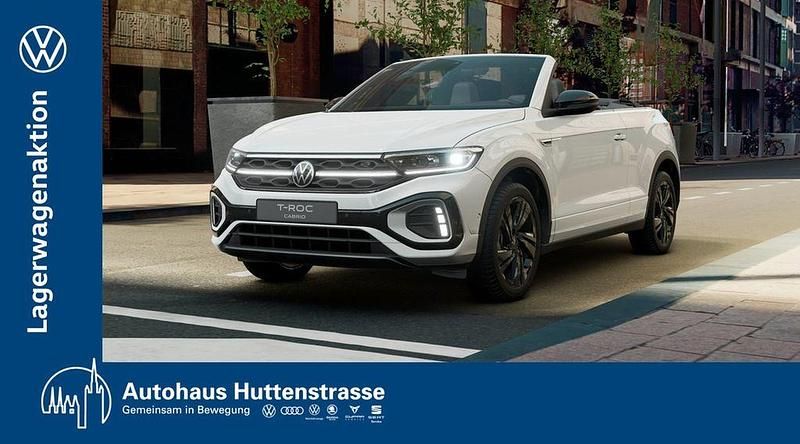 Pure white uni schwarz Neu 2025 VW T-Roc Cabriolet R-line Cabrio | 39.890 € (Superpreis) - Bild 1/4